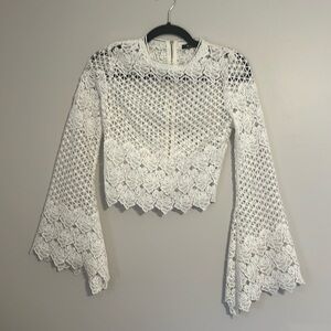 Banjul cropped lace shirt